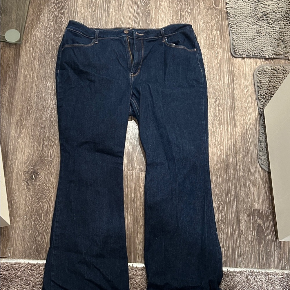 Old Navy Women's High Rise Dark Indigo Flare Jeans